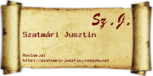 Szatmári Jusztin névjegykártya